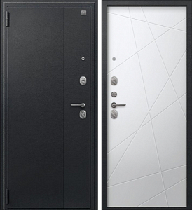 Товар Дверь A-03 черный сатин - кашемир белый DIS007331